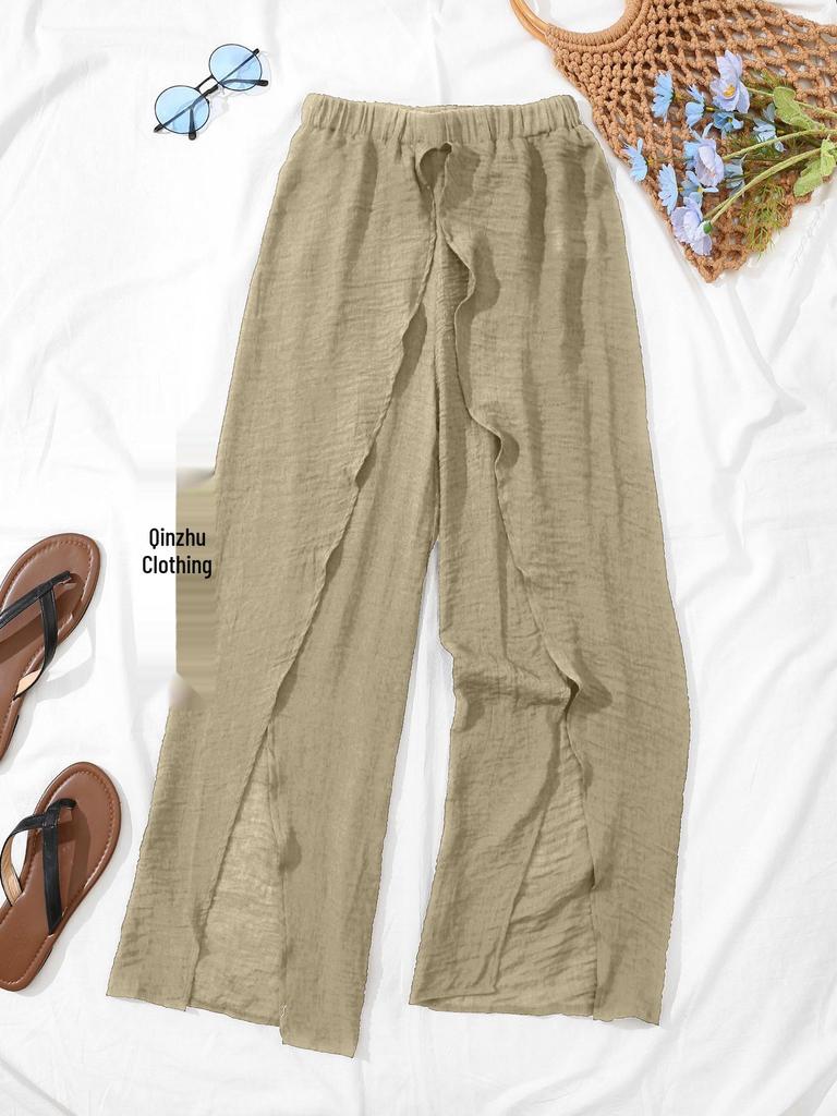 Chiffon Beach Cover-up: Versatile European & American Style Half Skirt for Sun Protection & Vacation