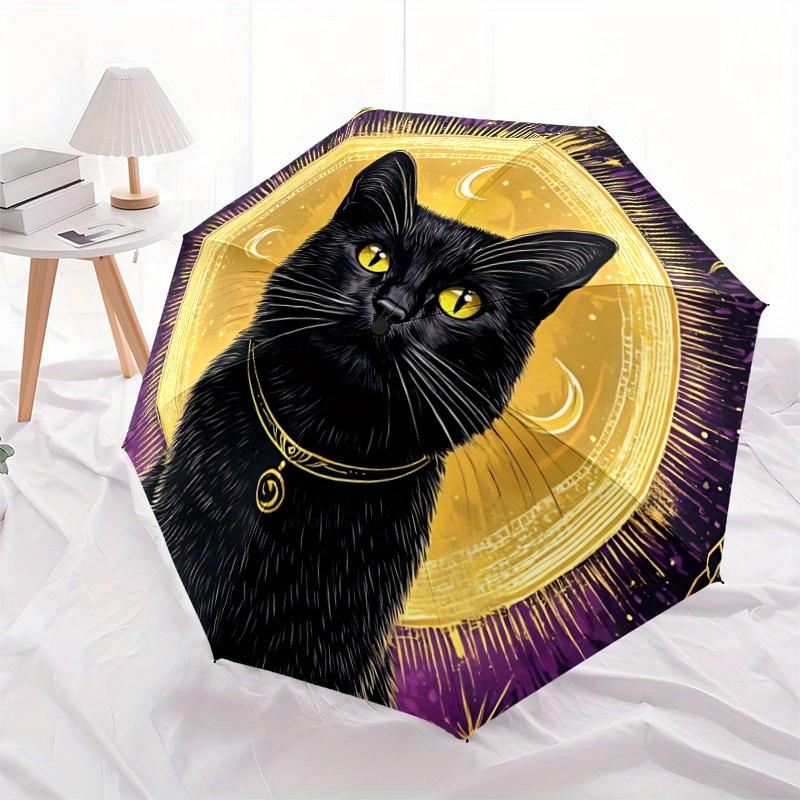 1pc Witchcraft Moonlight Automatic Open/Close, Foldable Compact Umbrella with 8-Rib Shaft, Perfect Gift For Men And Women 141