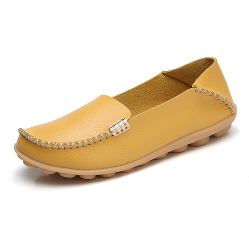 Fashion Genuine Leather Women Flats Tenis Shoes Women Moccasins Women's Shoes Slip On Women Shoe Soft Plus Size Ladies Shoes