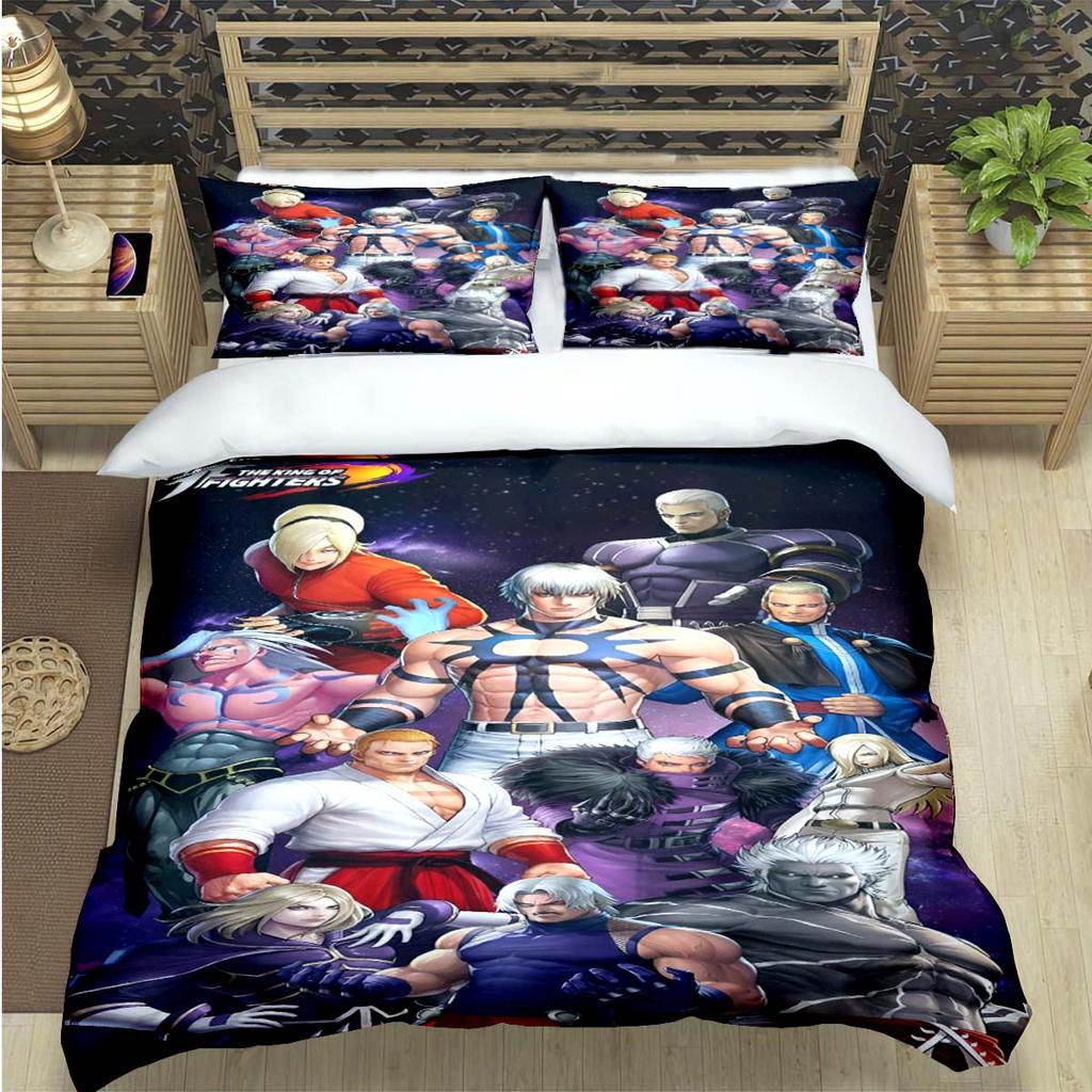 Горячая игра The King of Fighters Печатный комплект постельного белья Пододеяльник Одеяло Кровать Молодежь Дети Девочка Мальчики Подарок