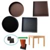 4Pcs/set Non Slip Furniture Coasters Square Round Caster Cups  Couch/Chair/Bed Stoppers