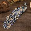 Vintage Peacock Corsage Crystal Peacock Fringe Brooch Coat Brooch Animal Pin  Gift