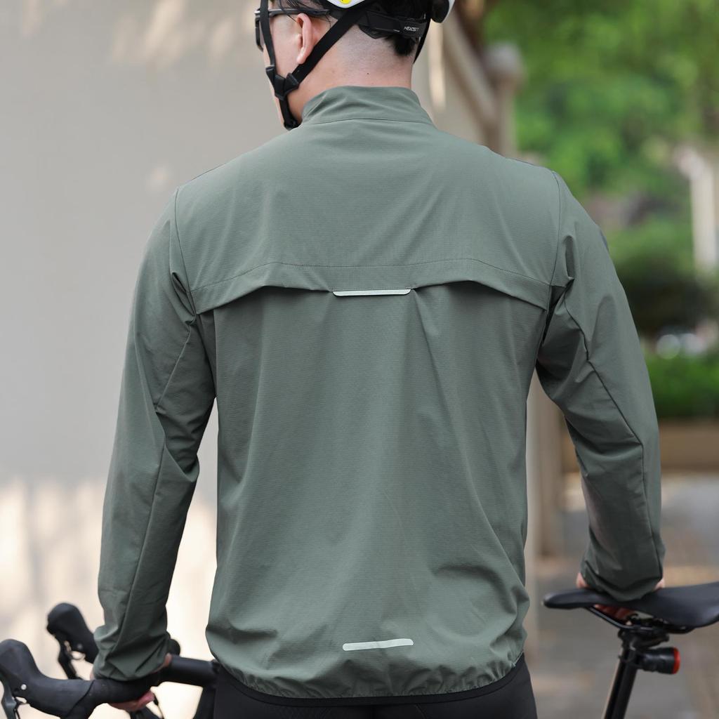 Wosawe Мужская и женская куртка для шоссейного горного велосипеда, ветрозащитная, водонепроницаемая, дышащая, солнцезащитная, светоотражающая, для ночного бега, для велоспорта, ветрозащитная куртка