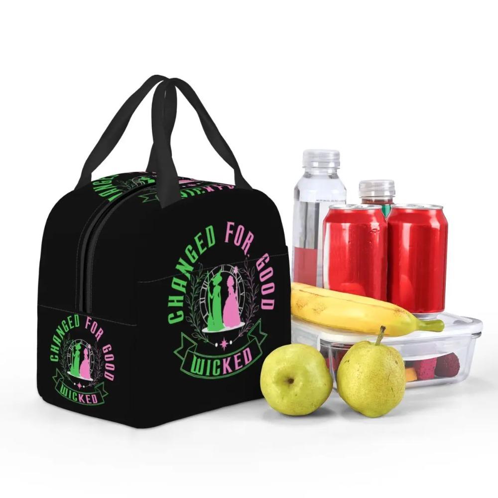 Custom Wickeds Musical Movie Insulated Lunch Bags for Camping Travel Waterproof Cooler Thermal Bento Box Women Kids
