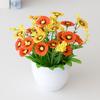 Artificial Flower Pot Chrysanthemum Desktop Decor Plastic Everlasting Fake Potted Plant