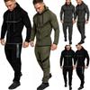 Стильный мужской спортивный костюм с капюшоном и регулируемой талией для комфорта