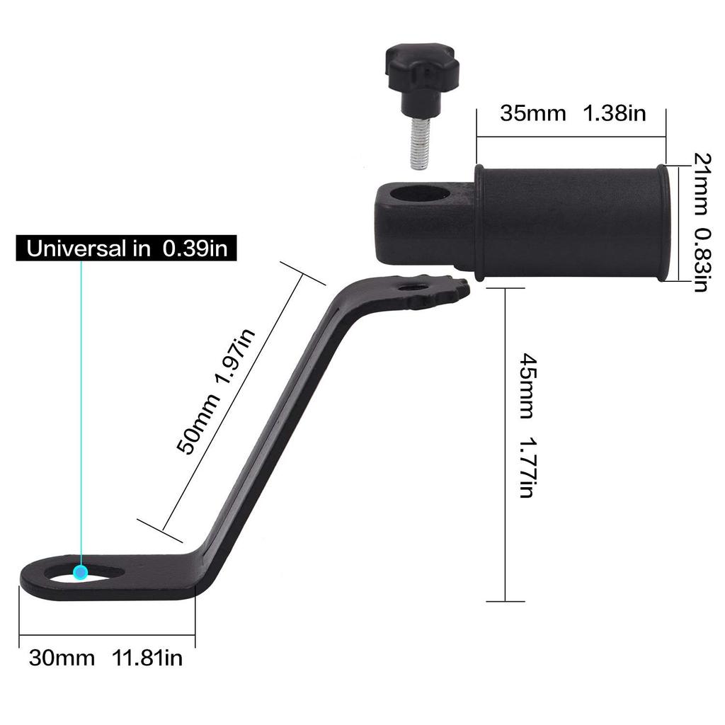 Plouluyt 2pcs 10mm Bolt By Mirror Extender Mount Cell Phone Converter Extension Mount Bracket