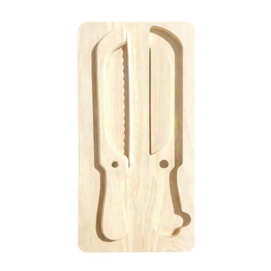 Набор досок для нарезки хлеба с регулируемой направляющей, деревянная разделочная доска и нож из нержавеющей стали с зубчатым лезвием для багета, буханки и сэндвича, набор «все в одном» для