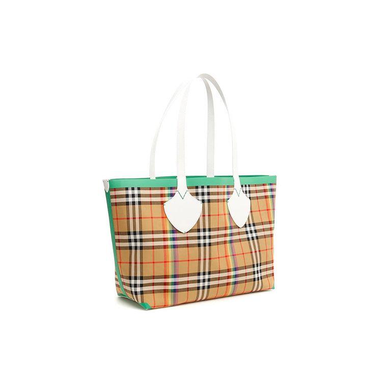 Burberry White Checkered Leather Shoulder Bag Women Shoulder Bag 4078763
