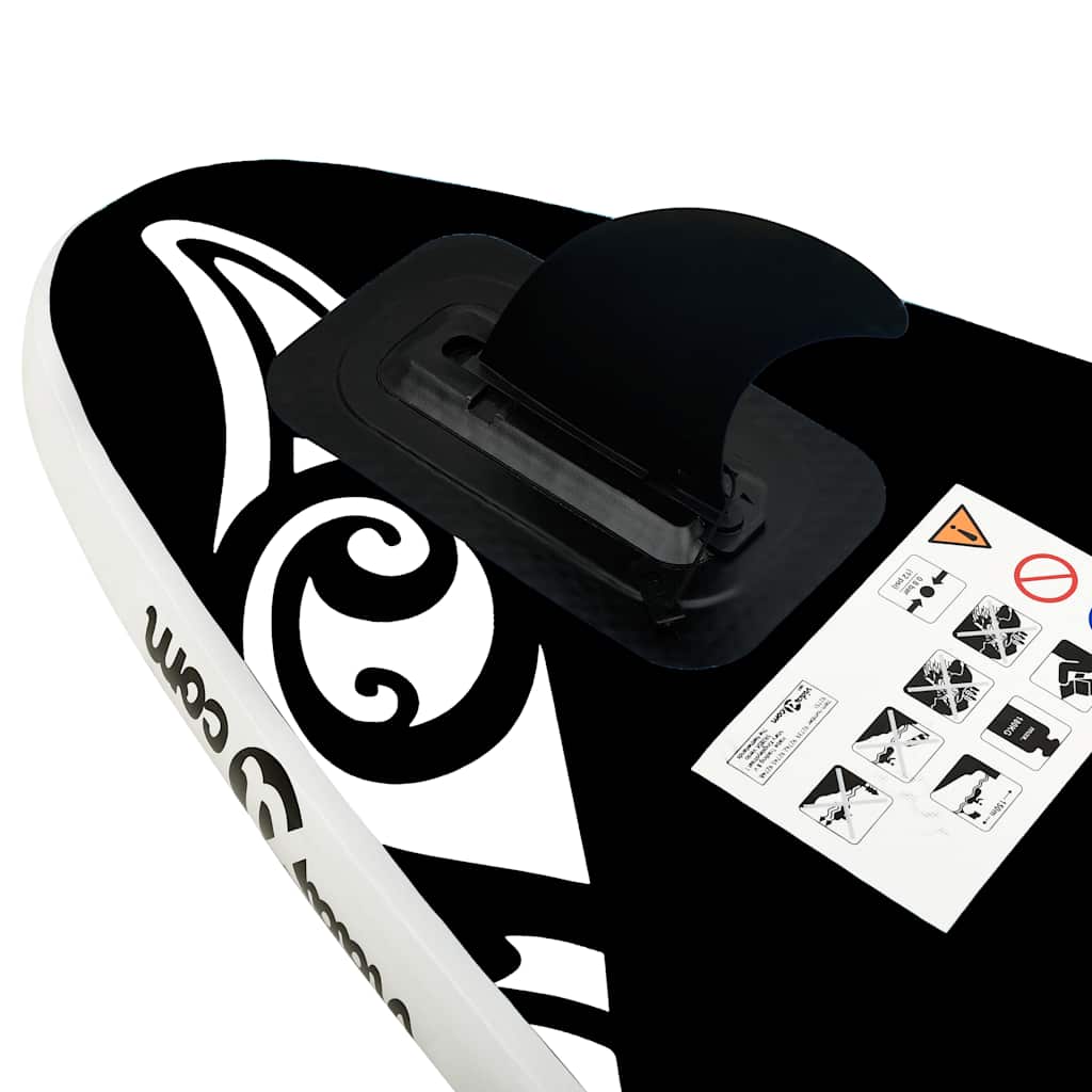 Inflatable SUP Board Set 305 x 76 x 15 cm Black
