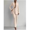 Elegant Blazer Suit Wide Leg Pants Two Piece Sets Outfits for Women Classic OL Work Street Outfit Tracksuit