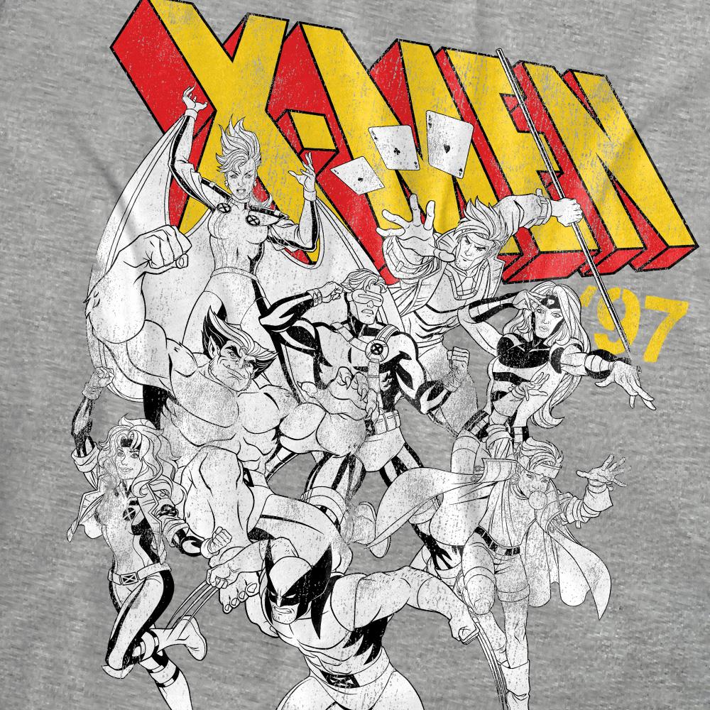 X-Men Womens/Ladies Retro Team Heather T-Shirt