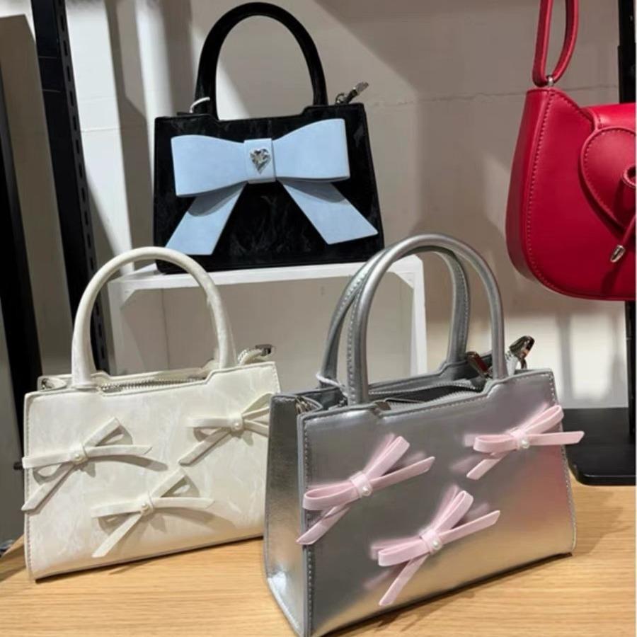 Сумка через плечо Bow Minority Pure Desire Sweet Lady Style, портативная, простая, для поездок на работу, небольшая квадратная сумка