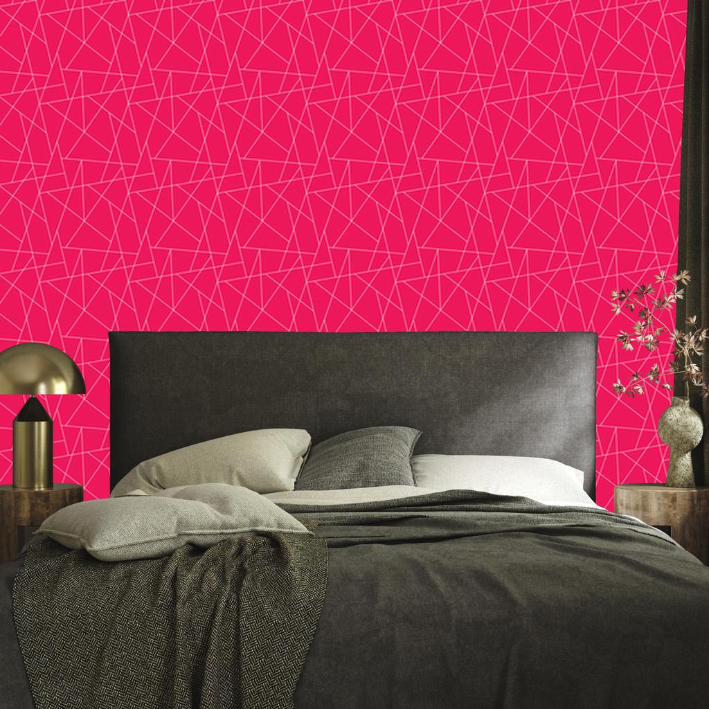 Wallpaper Geometric Rose Pattern, Rose Center for Living Room and Bedroom 50x1000