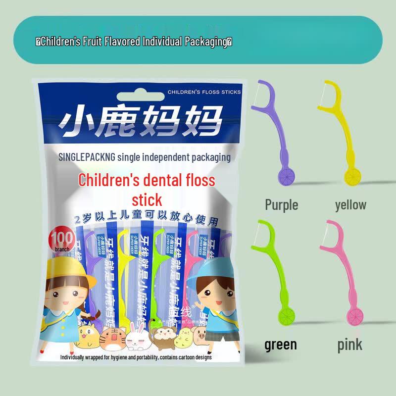 FAWNMUM Kids Ultra-fine Disposable Dental Floss Picks