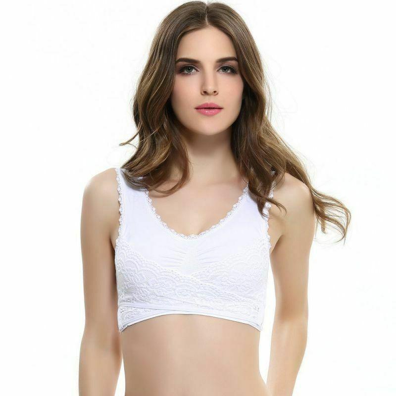 Women Lady Sexy Front Cross Adjustable Side Buckle Lace Vest Wireless Sport Bra For Ultimate Comfort And Style