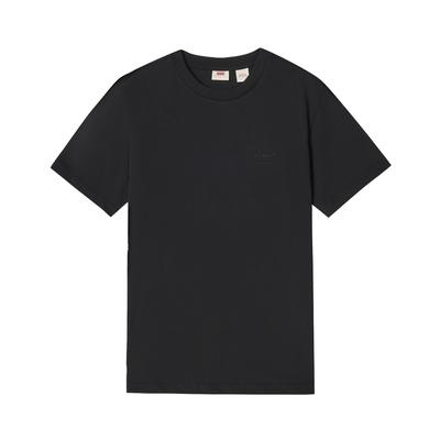 Levis Стандартный Американский Черный Повседневный Мягкий Футболка с Круглым Вырезом с Коротким Рукавом Унисекс Топы 008C7-0002