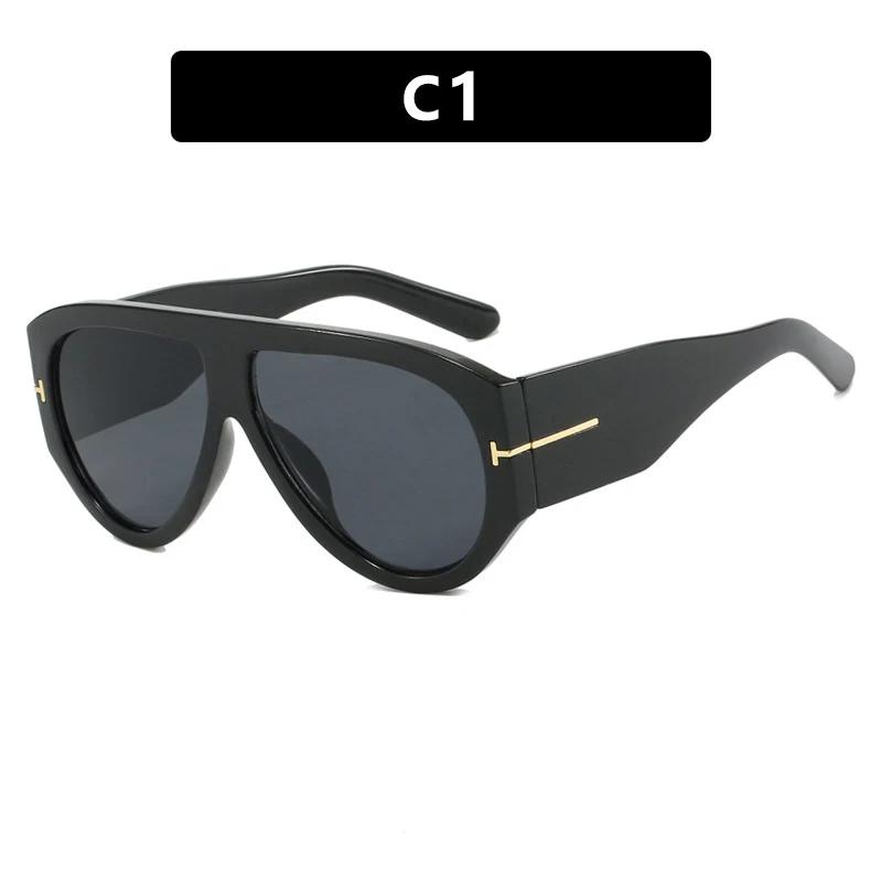 Солнцезащитные очки в Т-образной оправе с большой оправой Pilot 2024 New Toad Fashion Sunglasses Персонализированные женские солнцезащитные очки Защита глаз Очки