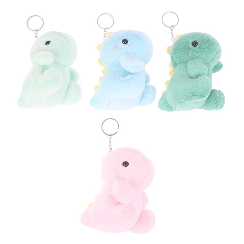 Cute Dinosaur Plush Toy Cartoon Doll Pendant Keychain Car Bag Key Ring Decor