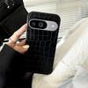 Stylish Retro Crocodile Pattern Phone Case For Google Pixel 9 Pro XL Animal Texture PU Leather Shockproof Protective Case