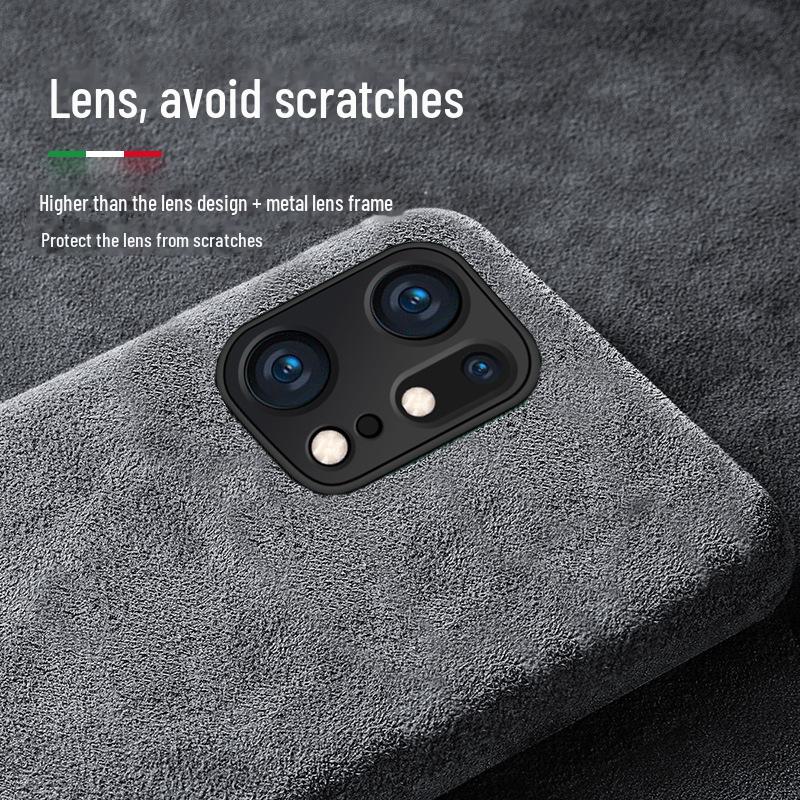 Чехол-книжка из натуральной кожи с полной защитой от падений для OPPO Find X6/X5 Pro, защитный чехол из замши