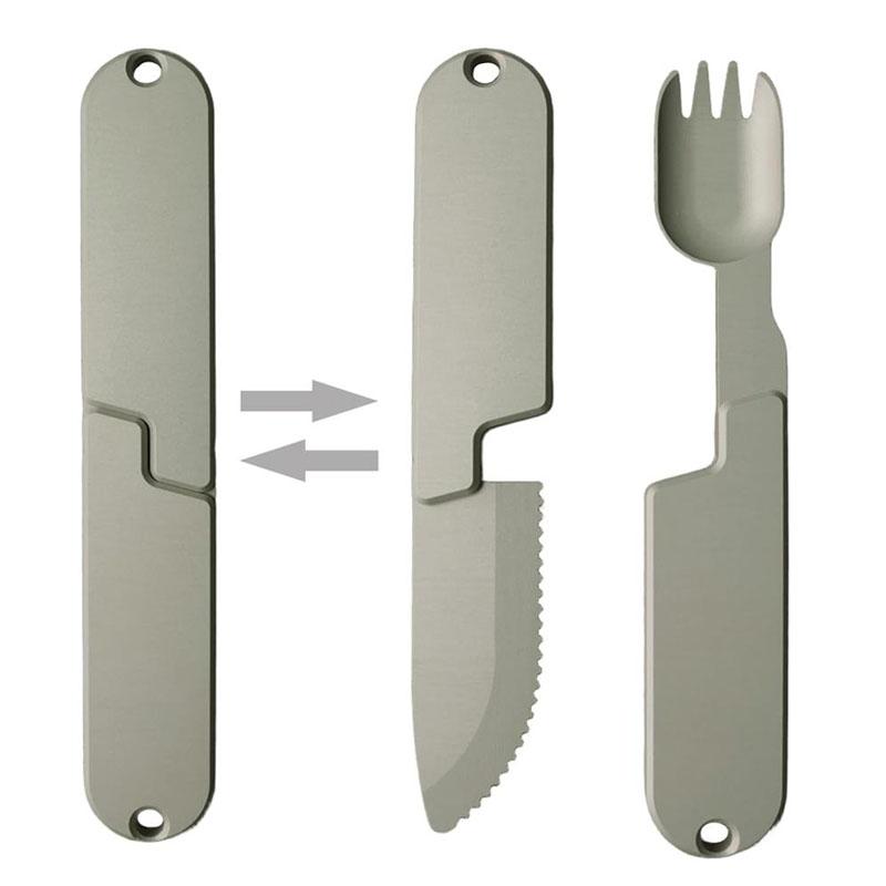 Camping Eating Utensils Set,Kopak Utensil Set,2 in 1 Camping Eating Utensils Set