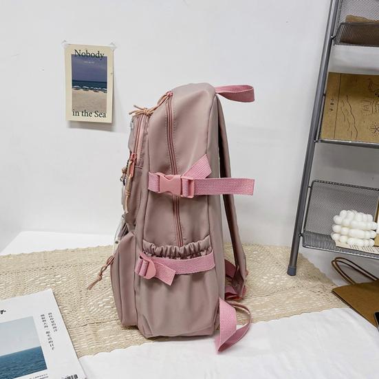 Студенческий рюкзак эргономичный большой емкости с плюшевым медведем куклой для книги ноутбука