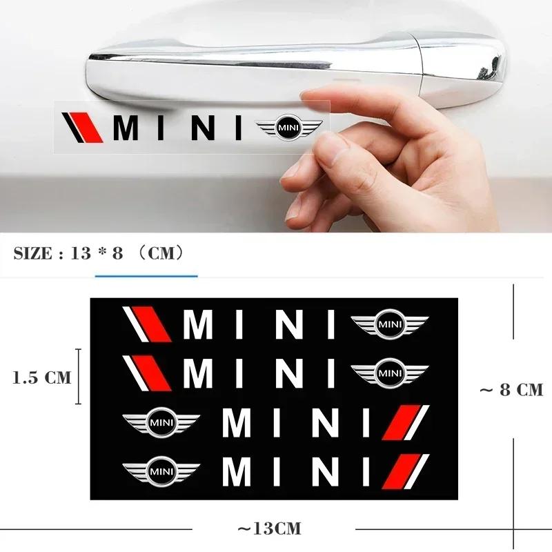 FUWP9 Hot 2025 F55 For BMW MINI Car Styling Door Handle Reflective Stickers Vinyl Decoration For BMW Mini Cooper R56 R50 R53 F56 R60