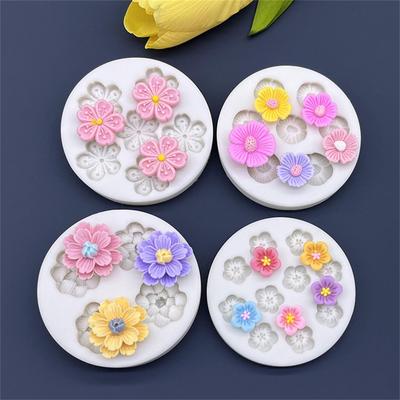Силиконовая форма для сахарного ремесла Flower Daisy, инструменты из смолы, форма для выпечки кексов, инструменты для помадки