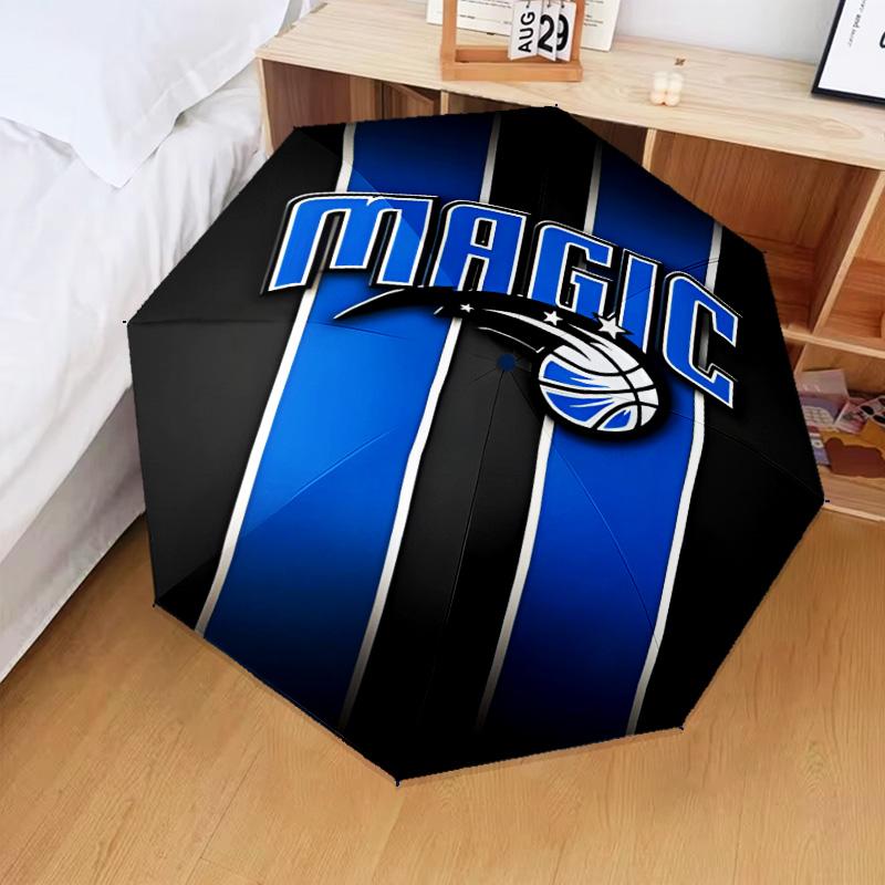 basketball Orlando Logo Umbrella Folding umbrella, automatic umbrella 8-Frame for Travel, camping Use Gift for Halloween Christmas