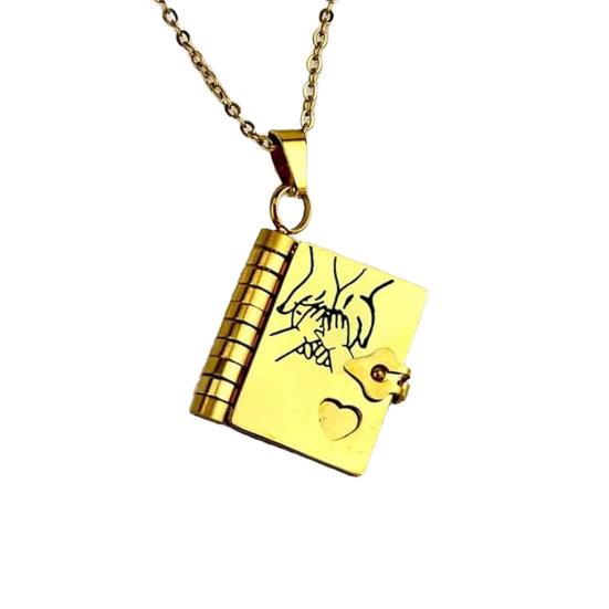 Ожерелье-книга для дочери Моя невероятная девочка Кулон из нержавеющей стали с гравировкой Ожерелье-мини-книга Ювелирный подарок