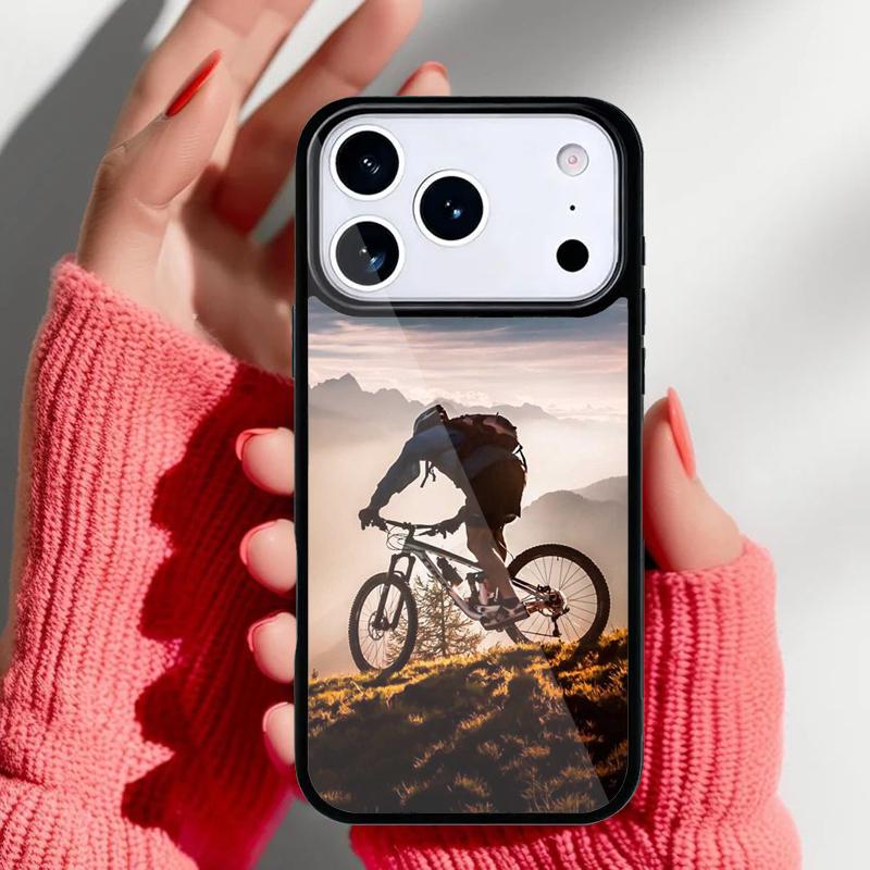 Спортивная Велосипедная Арт Чехол для Телефона iPhone 17 Air 16e 15 14 13 Pro Max Задняя Крышка для 12 11 Pro Coque