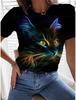 Женская футболка Tee Cat Daily Weekend Print Black Short Sleeve Fashion Graphic Design Round Neck t Shirts for women Summer