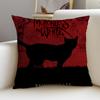 Gothic MMotionless In WhiteS Cushion Cover Breathable and skinfriendly linen pillowcase square removable and washable cushion