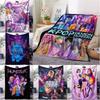 KPop Demon Hunters Blanket Rumi Mira Zoey Printed Flannel Throw for Home Leisure Camping Travel Fan Gifts