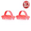 2pcs Head Shampoo Brush Head Massage Hair Washing Comb Scalp Body Shower Brush Care Hair Root Itching Hairbrush Home Salon Tools