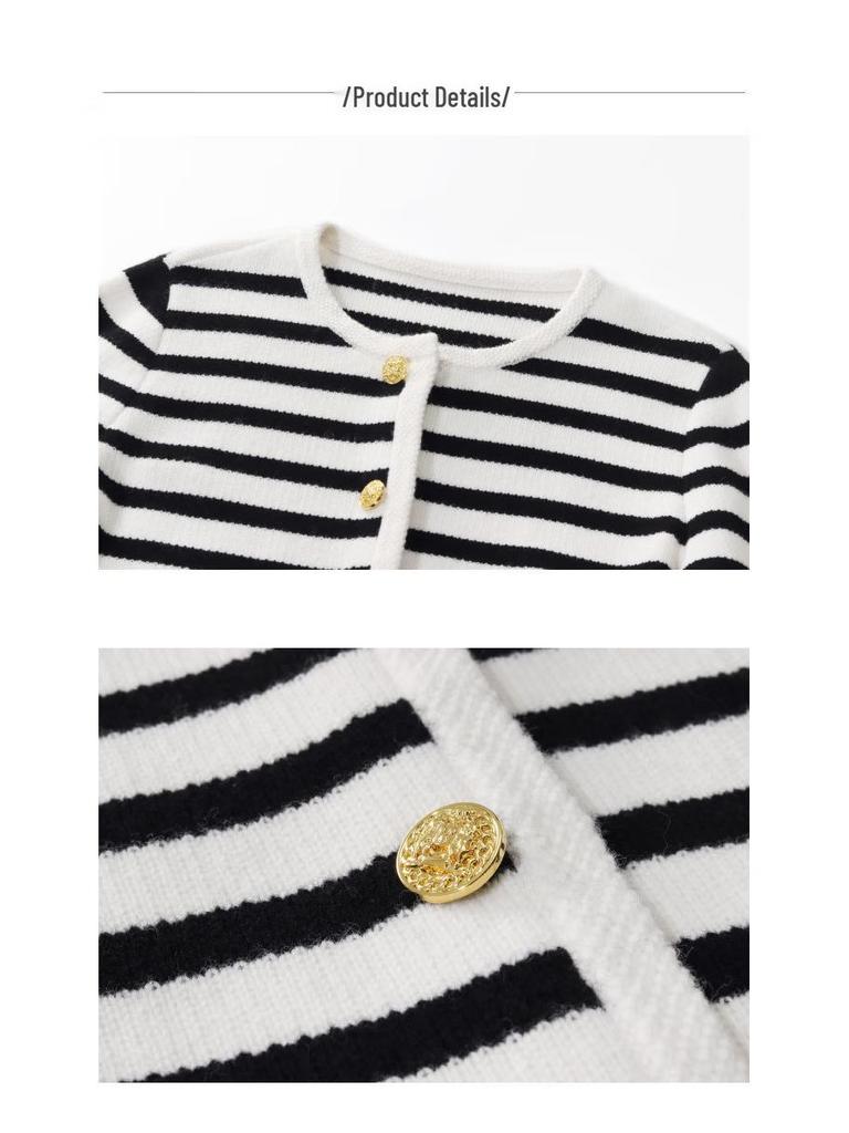 GOELIA French Style Striped Jacket