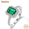 Кольцо Tancision из стерлингового серебра 925 пробы Fashion Lab Emerald Retro