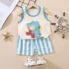 Children's Vest Set Summer Pure Cotton New Girls' Shorts Korean Version Boys' Sleeveless Set