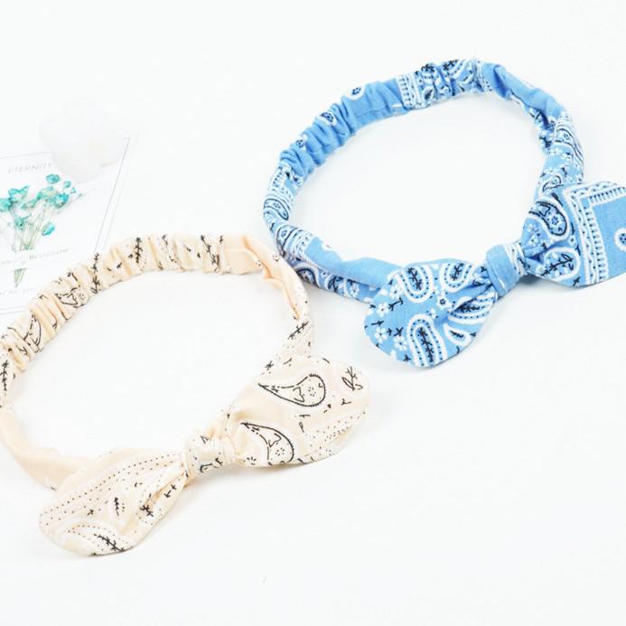 Этнический стиль Завязанные кроличьи ушки Эластичная спортивная повязка на голову