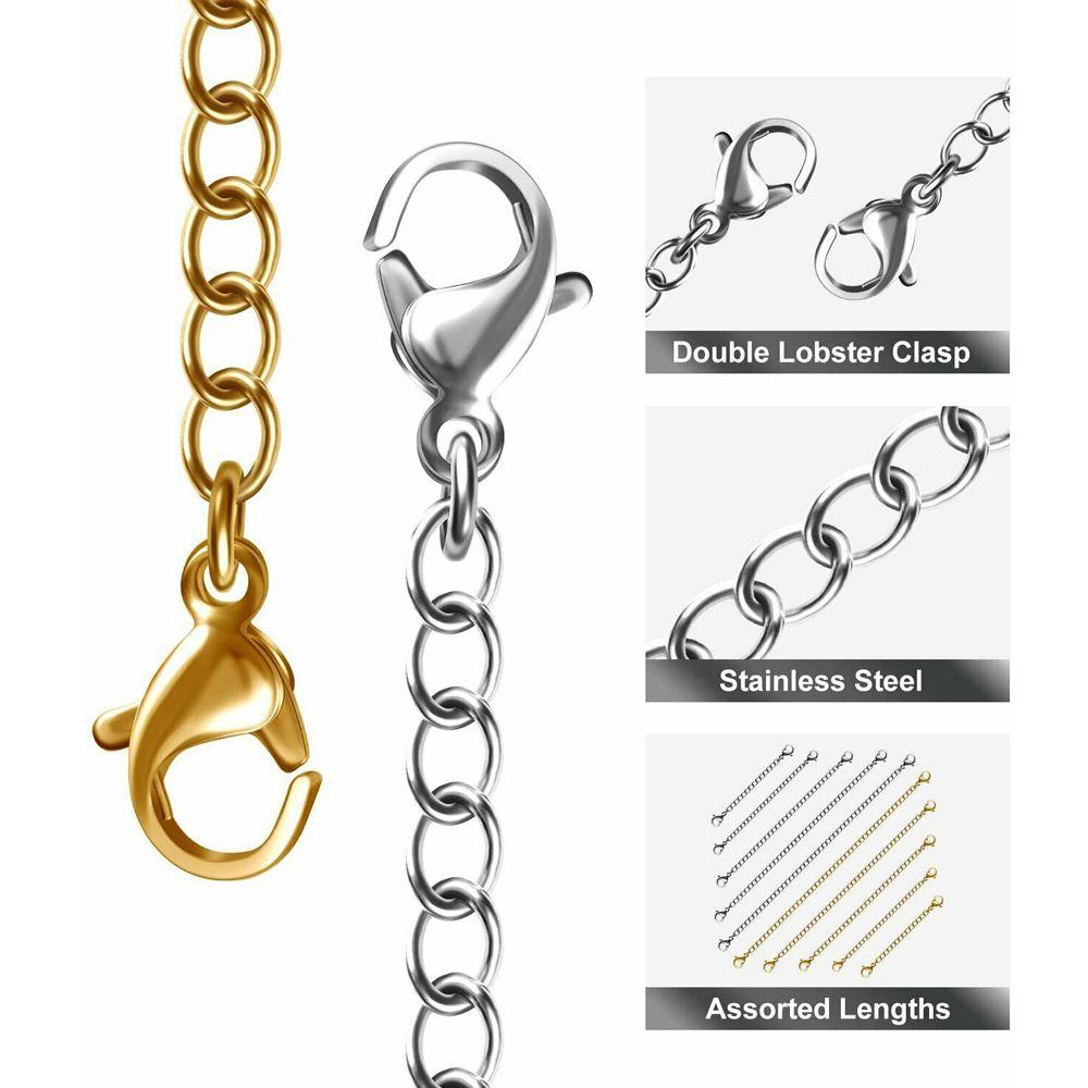 & Components DIY Jewelry Accessories Necklace Bracelet Lobster Lock Extender /Safety Chain Extender