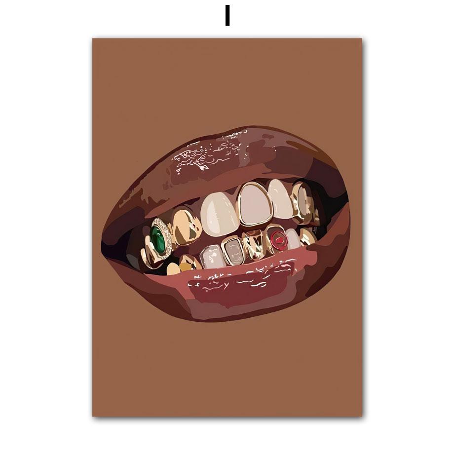 Черная модная девушка, парикмахерская, дизайн ногтей, салон, декор для гостиной, плакат и принт, настенная живопись на холсте, настенные панно Hoem