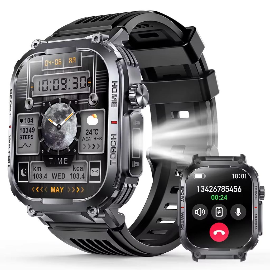 2.02Inch Smartwatch S320b With Led Lighting 30m Waterproof 400mah Compass Tft Sports Outdoor Fitness Tracker Smartwatch for Men