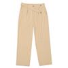 Men’s Fashionable Linen Asymmetrical Tie-Fastening Belt and Linen Casual Wide-Leg Trousers
