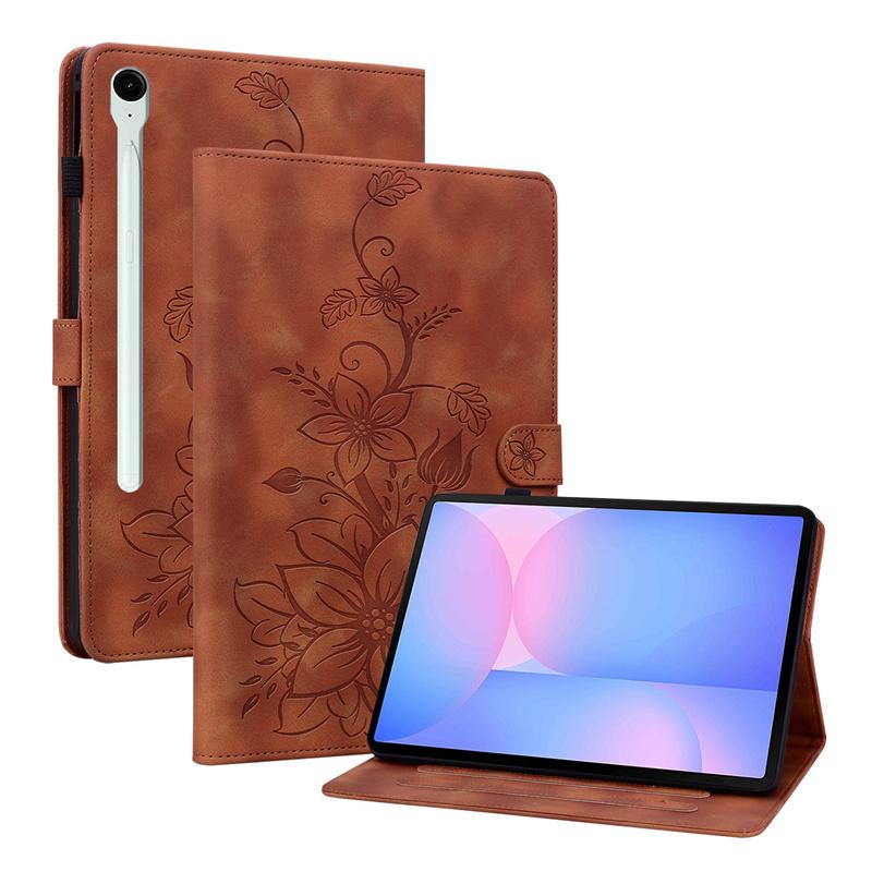 Чехол для Samsung Galaxy Tab S10FE Plus 13.1 дюйма Чехол для Galaxy Tab S10FE+ 13.1 X620 X626B Мягкий ТПУ Кошелек Отверстия для карт Funda
