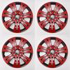4 шт. 16-дюймовые колпачки для автомобильных колес R16 из стали и железа, глянцевые красные колпачки ступиц ABS, колпачки для колесных дисков, колпачки ступиц