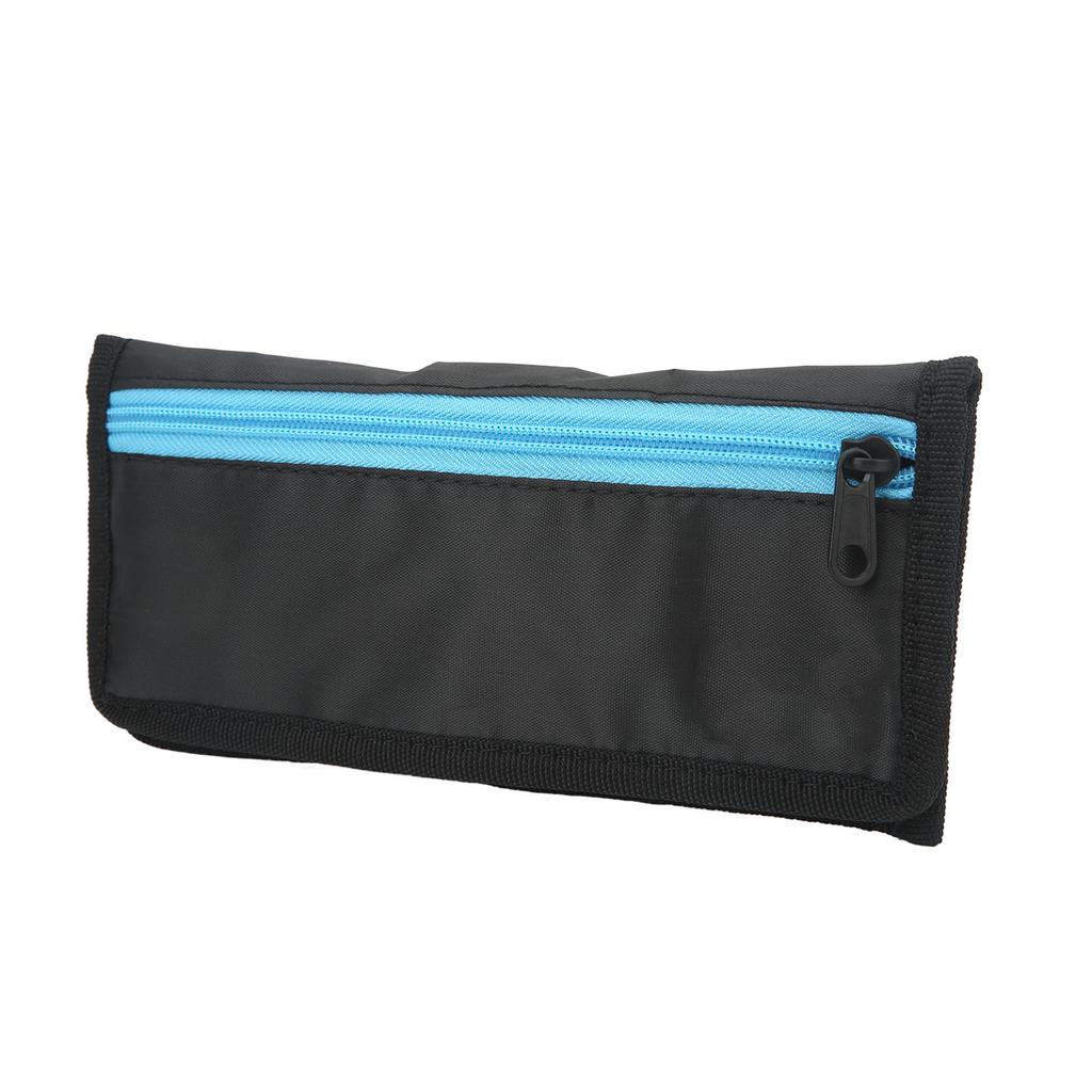 Сумка для хранения аккумулятора из нейлона с застежкой-молнией и 4 небольшими сетками внутри. Портативная сумка для хранения карт памяти.