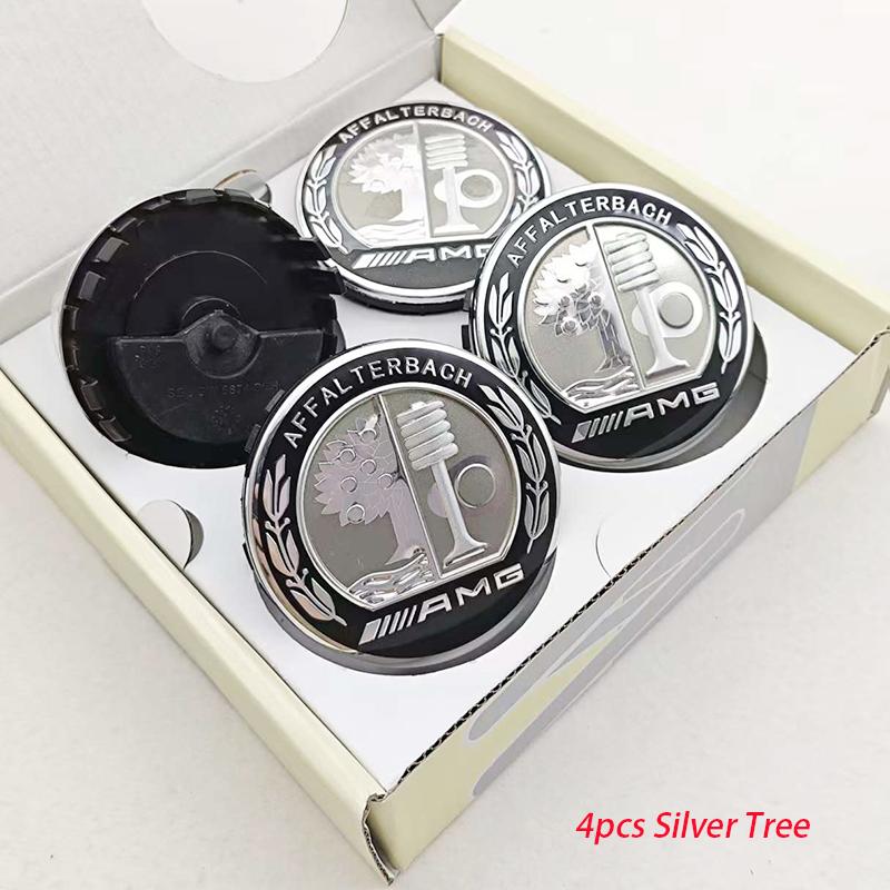 4Pcs 75mm Car Floating Wheel Center Hubcaps For Mercedes Benz W204 205 A B C E S CLA CLK ML GLK GLA GLB GLC CLA AMG Accessories