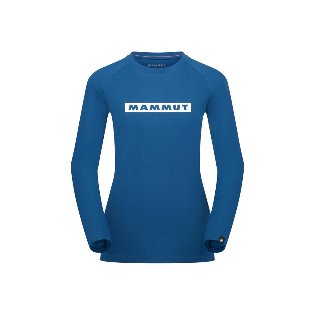 Футболки с длинным рукавом с принтом логотипа QD AF женские, размер L, PRT2 [Mammut], цвет 1016-01040, цвет ледяной белый