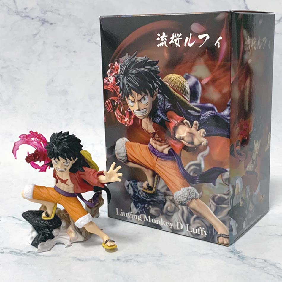 One Piece Остров Призраков Серия Битва 9.5см Фигурка Луффи Аниме Периферия Крутая Модель Игрушки Настольные Украшения Подарки
